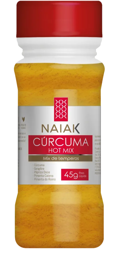 Pote de Cúrcuma Hot Mix Naiak 45 g