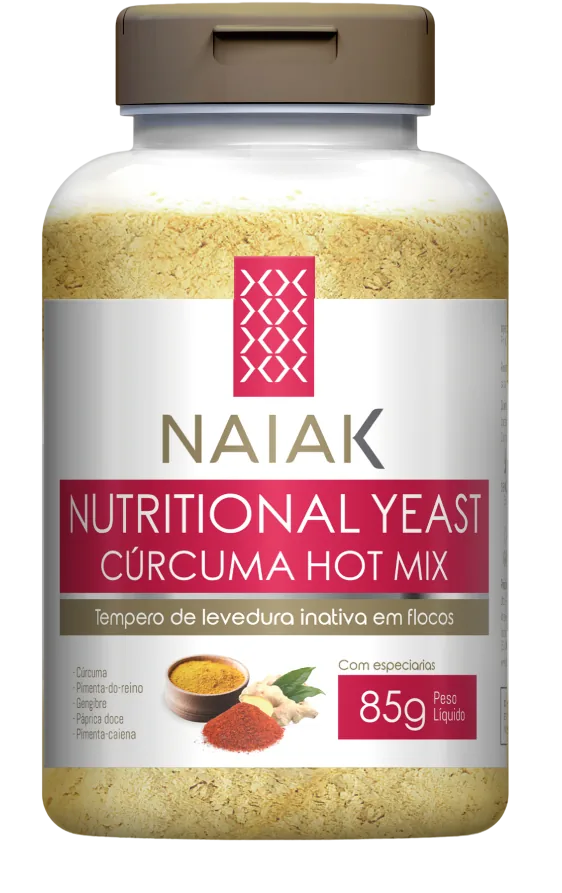 Pote de Nutritional Yeast Cúrcuma Hot Mix Naiak 85 g