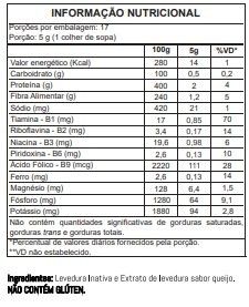 Tabela nutricional do Nutritional Yeast Veggie Naiak